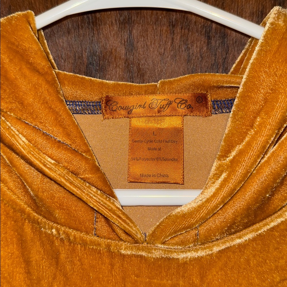 Cowgirl Tuff velvet hoodie - Picture 4 of 7